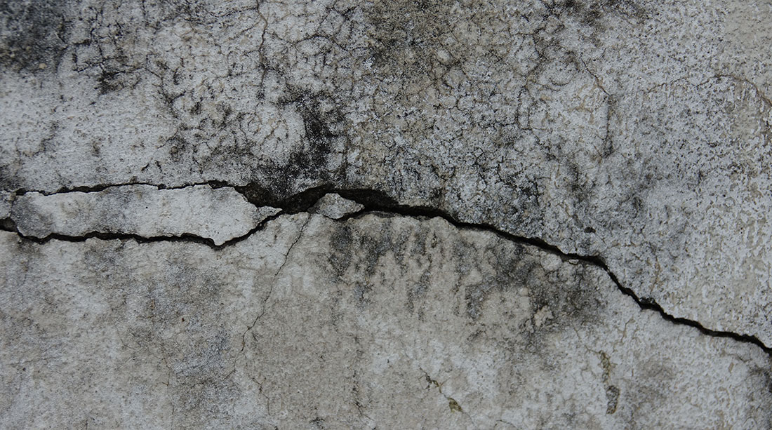 Cracks in walls or floors