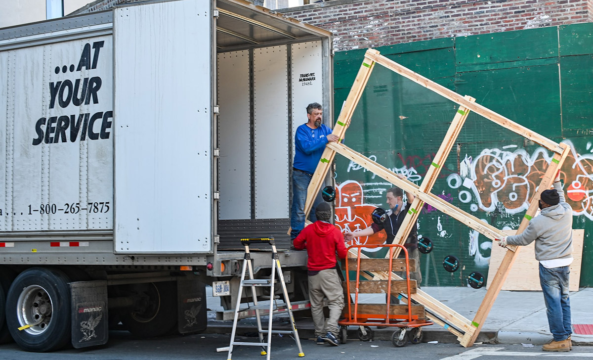 Movers loading a truck.