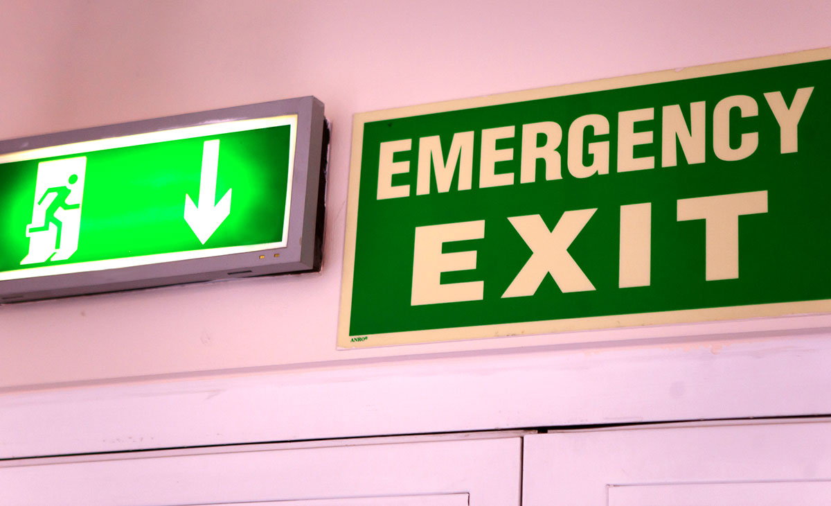 Symbol of fire escape signfire exit