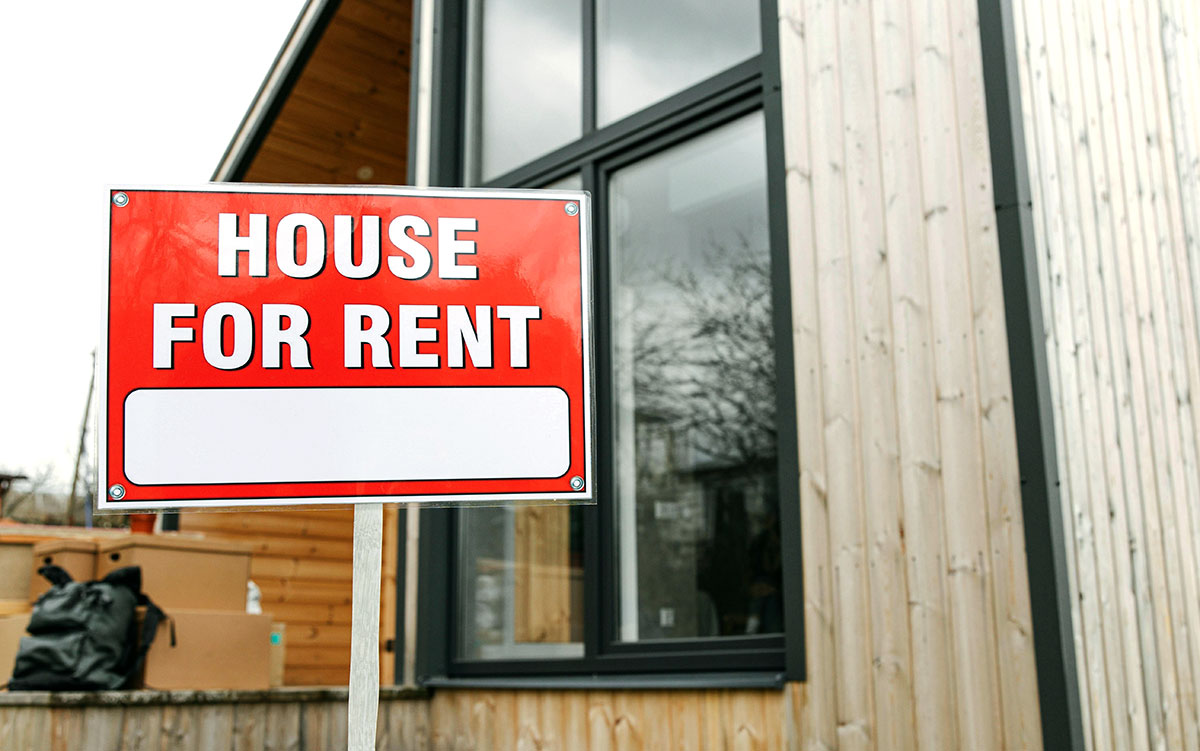 house for rent sign