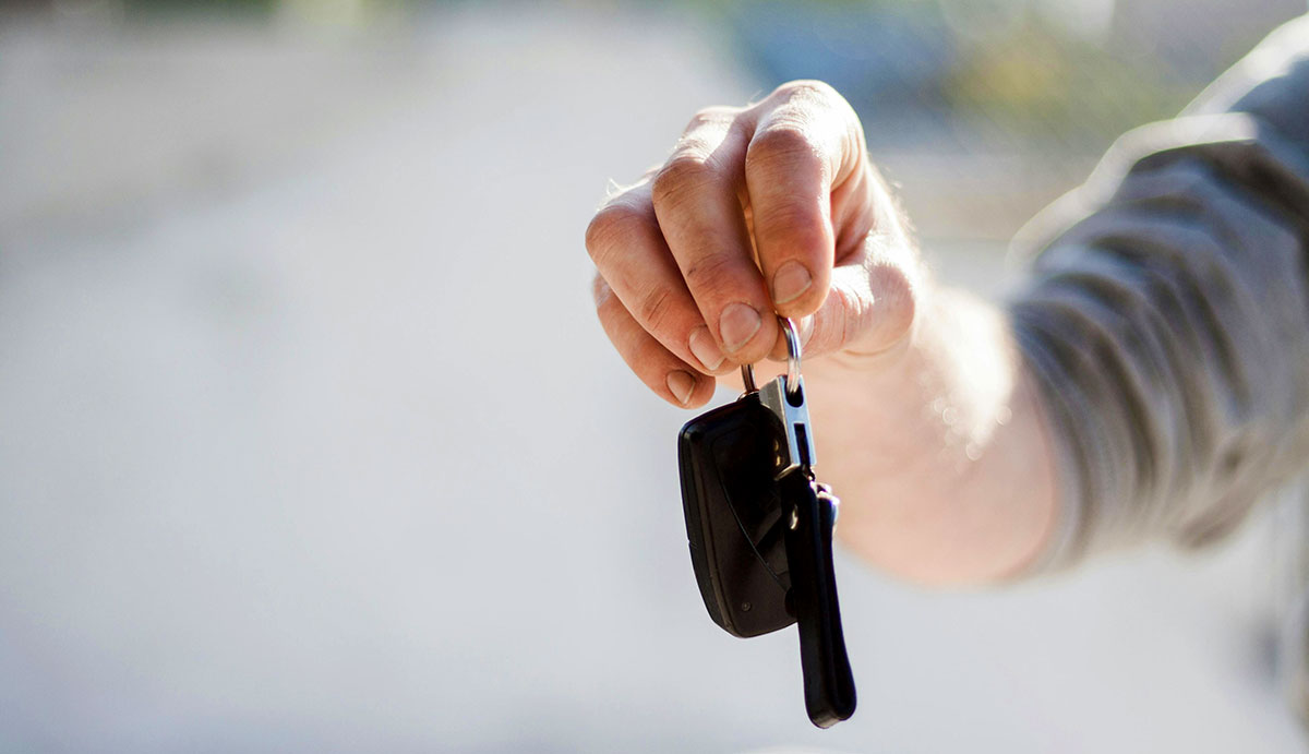 Person holding keys