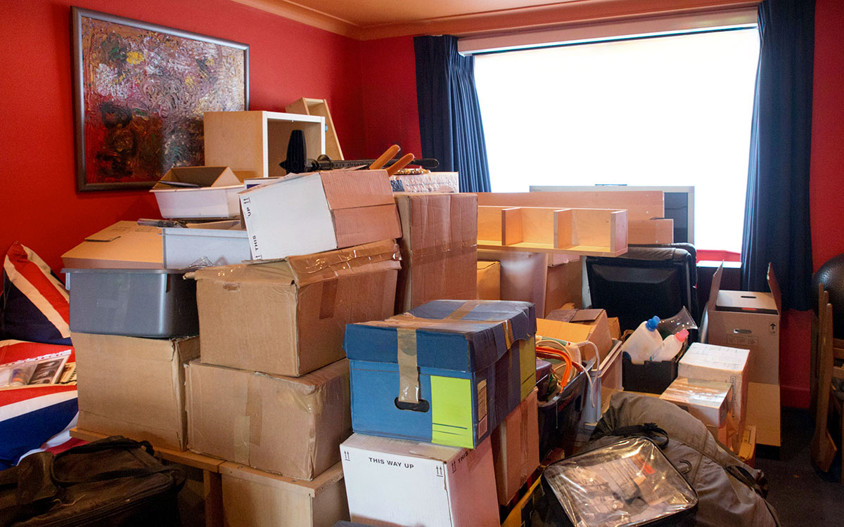 brown cardboard boxes on brown wooden table
